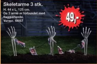 Skeletarme 3 stk.