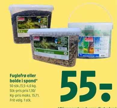 Fuglefrø eller bolde i spand