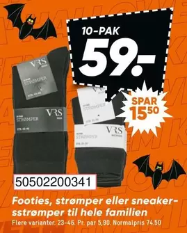 Footies, strømper eller sneaker-sstrømper til hele familien