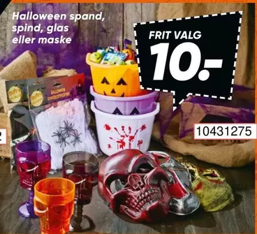 Halloween spand, spind, glas eller maske