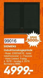 Siemens - Induktionskogeplade