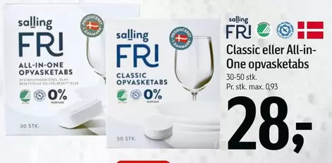Classic eller All-in-One opvasketabs