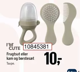 Frugtsut eller kam og børstesæt