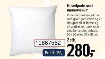 Dine - Hovedpude med memoryskum