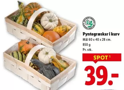 Pyntegræskar i kurv