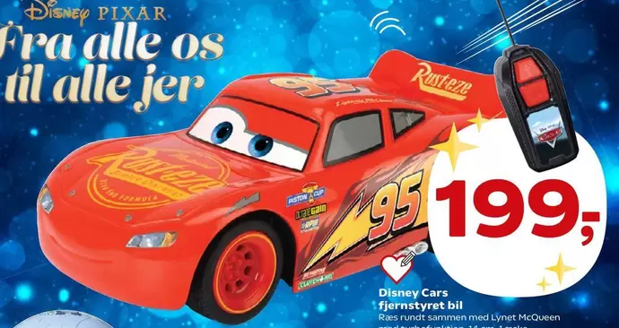 Disney Cars fjernstyret bil