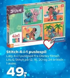 Stitch -  4-i-1 puslespil