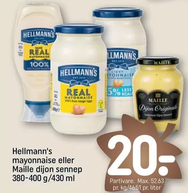 mayonnaise eller Maille dijon sennep