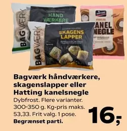 håndværkere, skagenslapper eller kanelsnegle