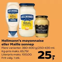mayonnaise eller Maille sennep