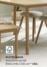 ALSTED bænk