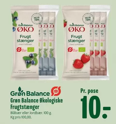 Økologiske Frugtstænger