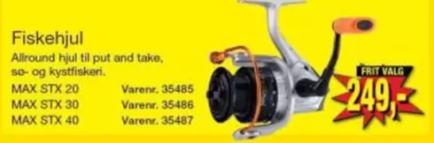 Fiskehjul MAX STX 20, MAX STX 30, MAX STX 40