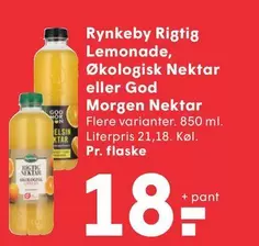 Rigtig Lemonade, Økologisk Nektar eller God Morgen Nektar