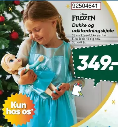 Frozen - Dukke og udklædningskjole
