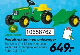 Pedaltraktor med anhænger