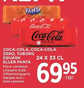 Coca Cola - COCA-COLA, COCA-COLA ZERO, TUBORG SQUASH ELLER FANTA
