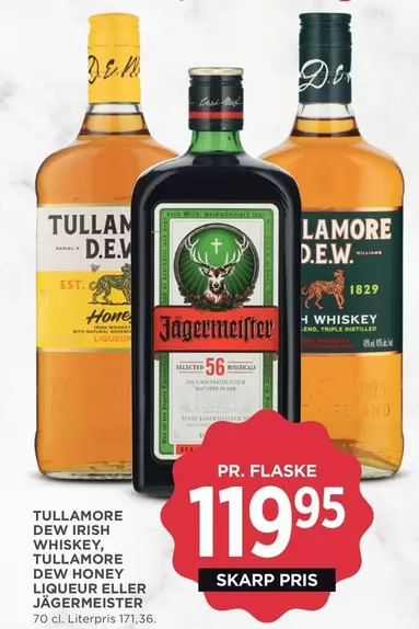 Den - DEW IRISH WHISKEY, DEW HONEY LIQUEUR ELLER JÄGERMEISTER