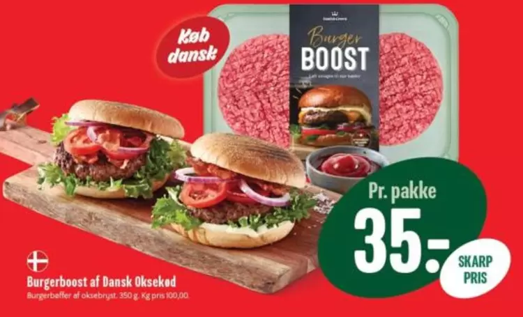 Burgerboost af Dansk Oksekød