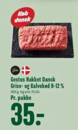 Hakket Dansk Grise- og Kalvekød