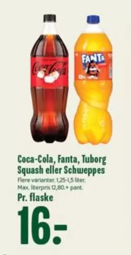 Coca Cola - Fanta, Tuborg Squash eller Schweppes