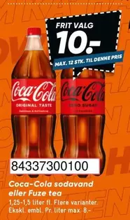 Coca Cola - sodavand eller Fuze tea