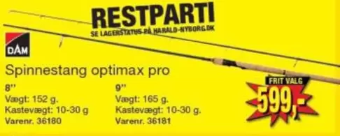 Spinnestang optimax pro