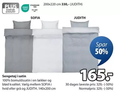 Sengetøj i satin