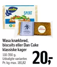 knækbrød, biscuits eller Dan Cake klassiske kager