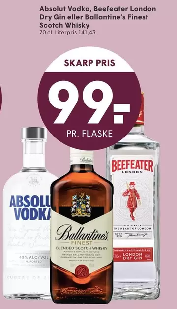 Vodka, London Dry Gin eller Finest Scotch Whisky