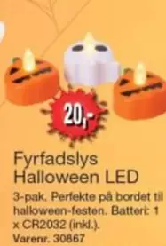 Fyrfadslys Halloween LED
