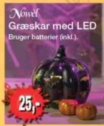 Græskar med LED