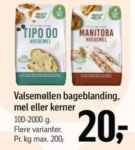 bageblanding, mel eller kerner