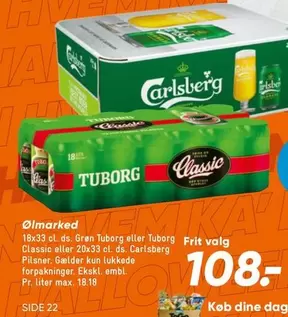 Carlsberg - Grøn Tuborg eller Tuborg Classic