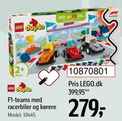 Lego - F1-teams med racerbiler og kørere