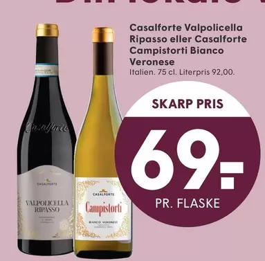 Valpolicella Ripasso eller Campistorti Bianco Veronese