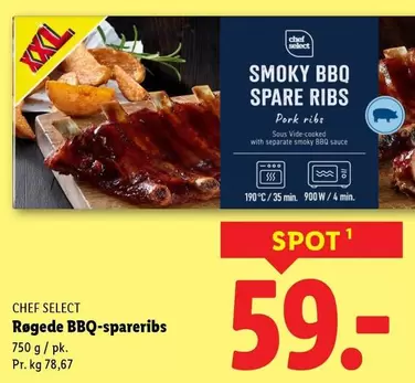 Røgede BBQ-spareribs