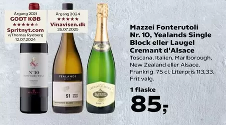 Nr. 10, Yealands Single Block eller Laugel Cremant d'Alsace