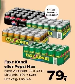 Faxe - Kondi eller Pepsi Max