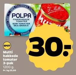 Hakkede Tomater