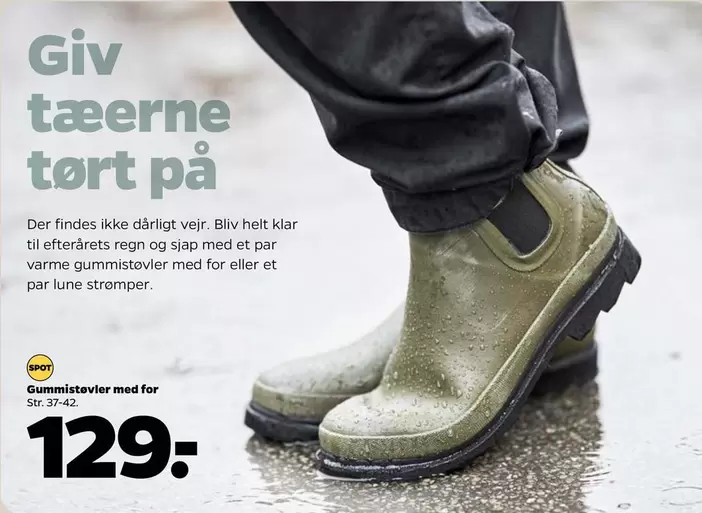 Gummistøvler med for