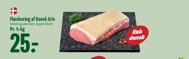 Flæskesteg af Dansk Gris