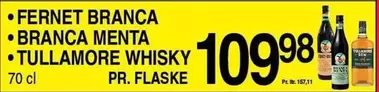 Branca - FERNET BRANCA, BRANCA MENTA, TULLAMORE WHISKY