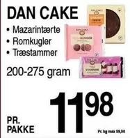 Mazarintærte, Romkugler, Træstammer