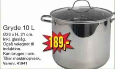 Gryde 10 L