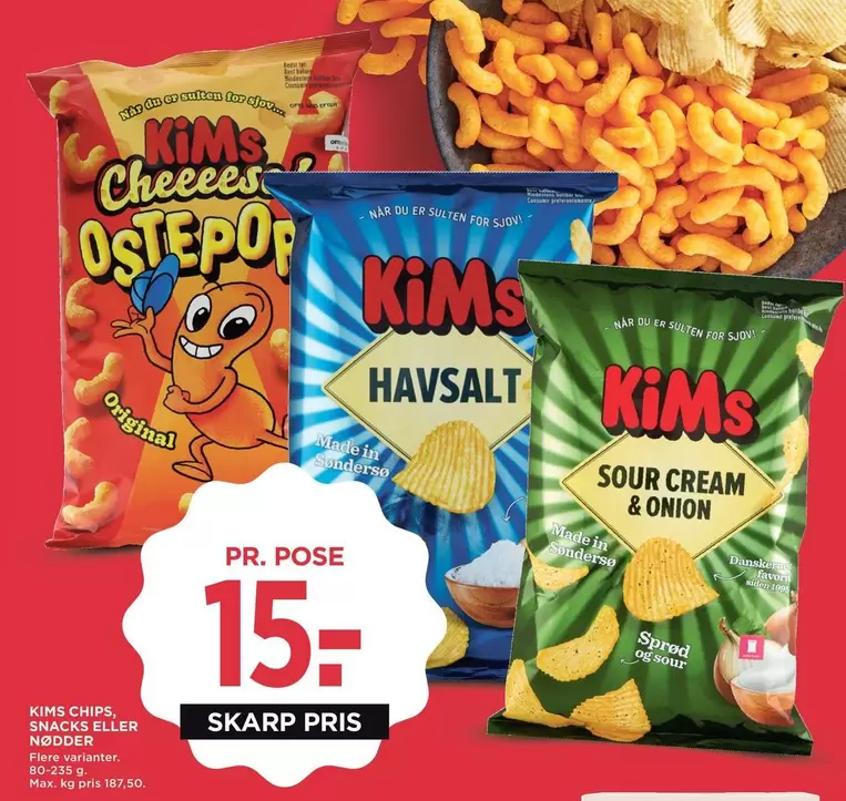 CHIPS, SHACKS ELLER NOODER