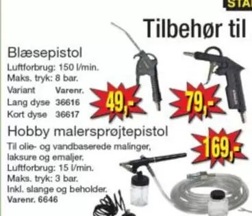 Kort - Blæsepistol, Hobby malersprøjtepistol