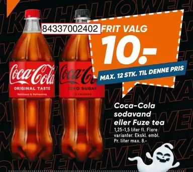 Coca Cola - Coca-Cola sodavand eller Fuze tea