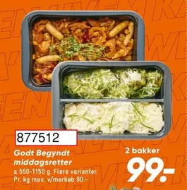 Godt Begyndt middagsretter