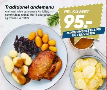 Traditionel andemenu
